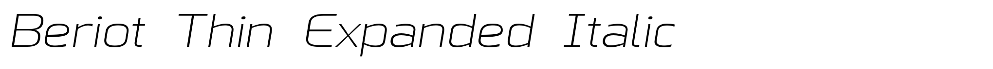 Beriot Thin Expanded Italic image
